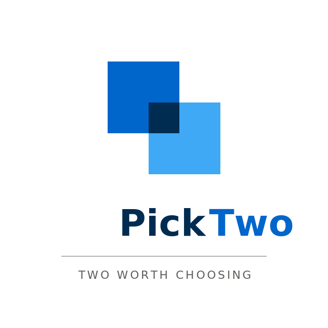 PickTwo square logo with tagline